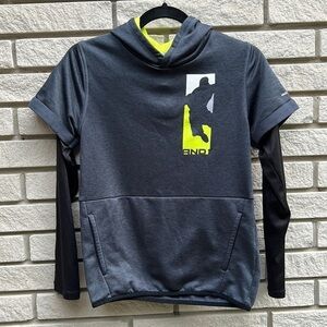 AND1 Short Sleeve Sweatshirt with Thermal Sleeves Sz XL